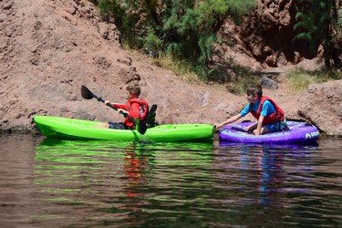 Kayaking down the Salt River, Arizona (August 2016)