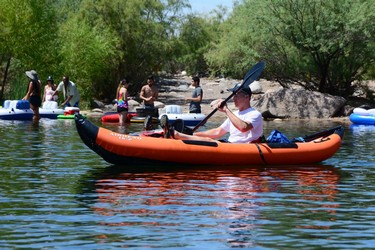 Kayaking down the Salt River, Arizona (August 2016)