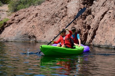 Kayaking down the Salt River, Arizona (August 2016)