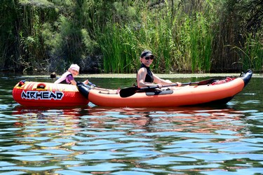 Kayaking down the Salt River, Arizona (August 2016)
