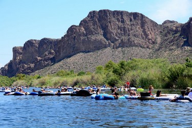 Kayaking down the Salt River, Arizona (August 2016)