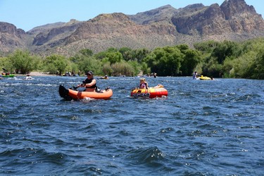 Kayaking down the Salt River, Arizona (August 2016)