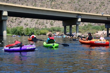 Kayaking down the Salt River, Arizona (August 2016)
