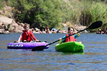 Kayaking down the Salt River, Arizona (August 2016)