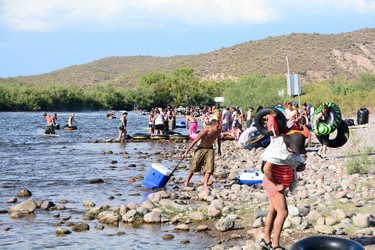 Kayaking down the Salt River, Arizona (August 2016)